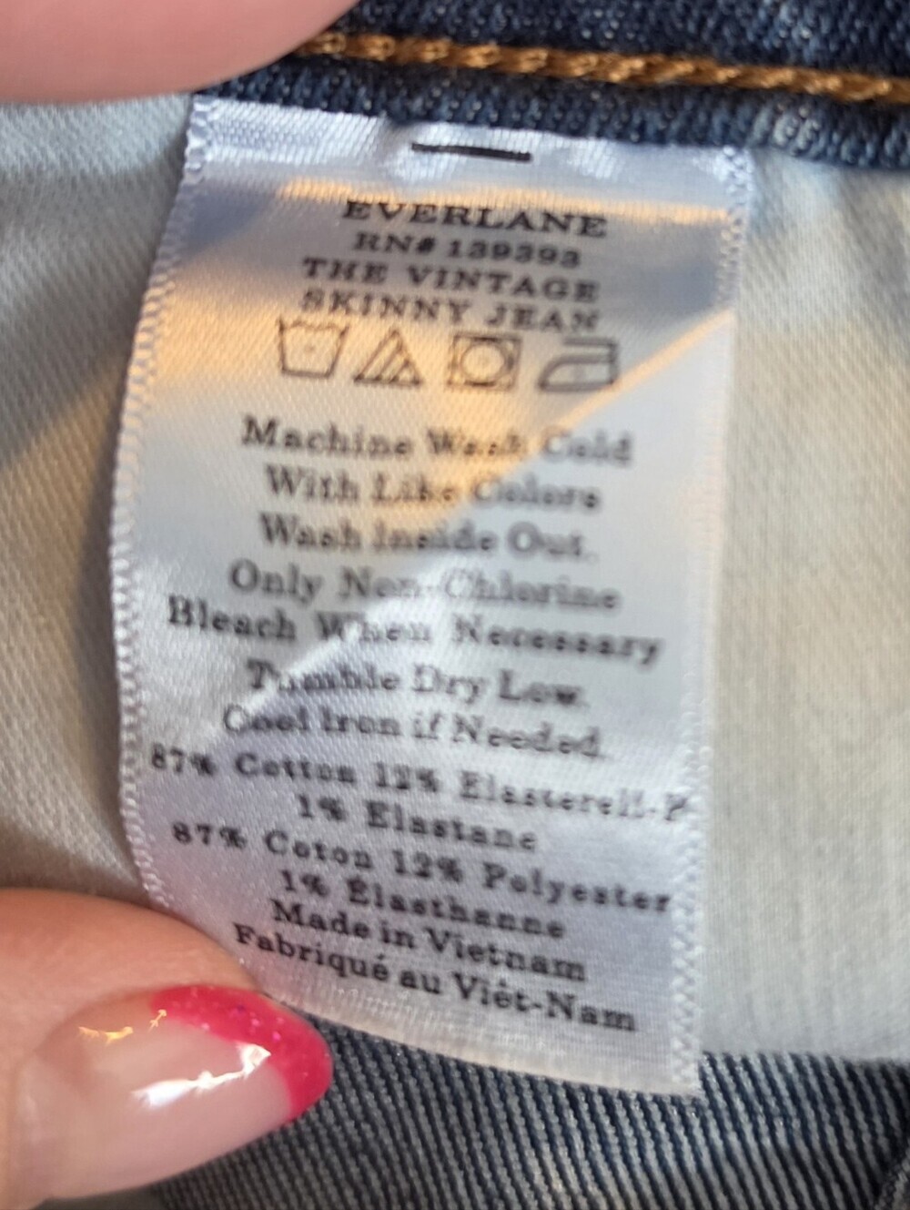 ​Everlane NWT The Vintage Skinny Jean Size 25 High Rise Minimalist Classic Denim - Picture 10 of 10